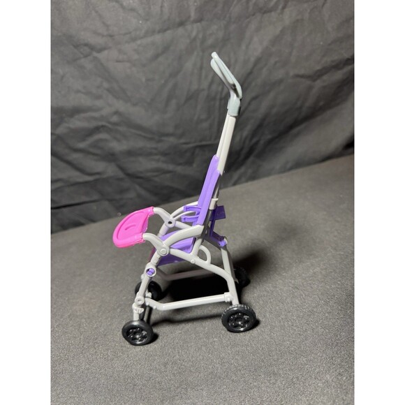 Barbie Skipper Babysitter Doll Purple Stroller Kelly Toddler Baby Carriage EUC - Picture 4 of 6